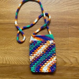 Crochet crossbody phone purse handmade